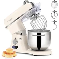 7.4QT Commercial Stand Mixer 800W with NSF Certified and Aluminum Die Casting, Kitchen Electric Mixer Metal Food Mixer Stainless 1