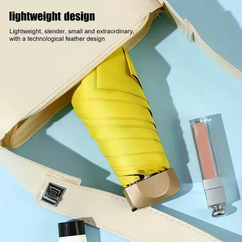 6-bone Mini Folding Pocket Portable UV Resistant Sun Umbrella