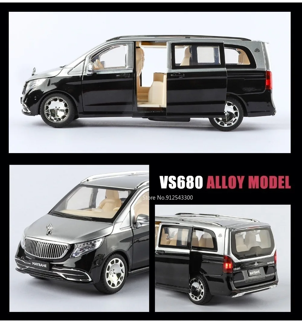 1:24 Alphard VS680 Ferngesteuertes Automodell Spielzeugmodelle mit Aluminiumkarosserie Gummireifen Geschäftsfahrzeugmodelle mit Musik und Licht Geschenke – Detail 19