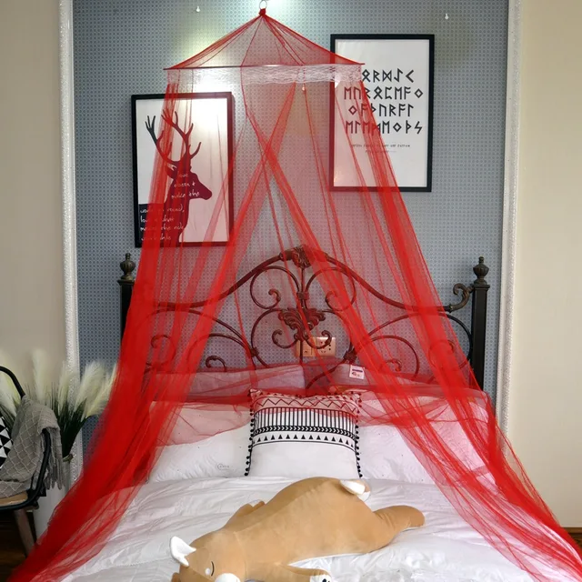 Romantic black mosquito net Mosquito net in summer Encrypted folding mosquito net Universal type suspended ceiling Home and Outd 4