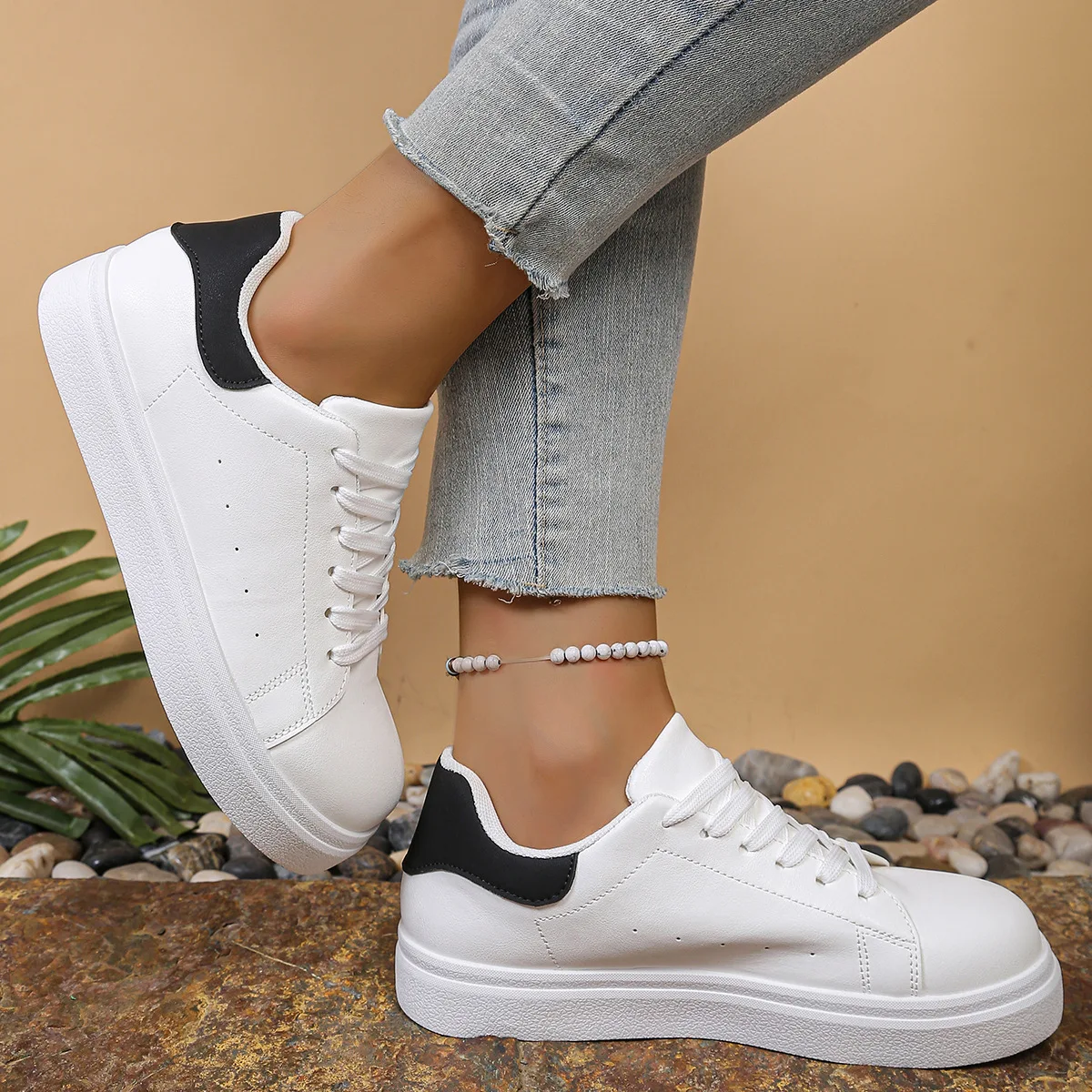 2025 Women Causal Shoes Pring Brand Spring Designer Wedges White Sneakers Platform Tenis Feminino Trainers Female Walking
