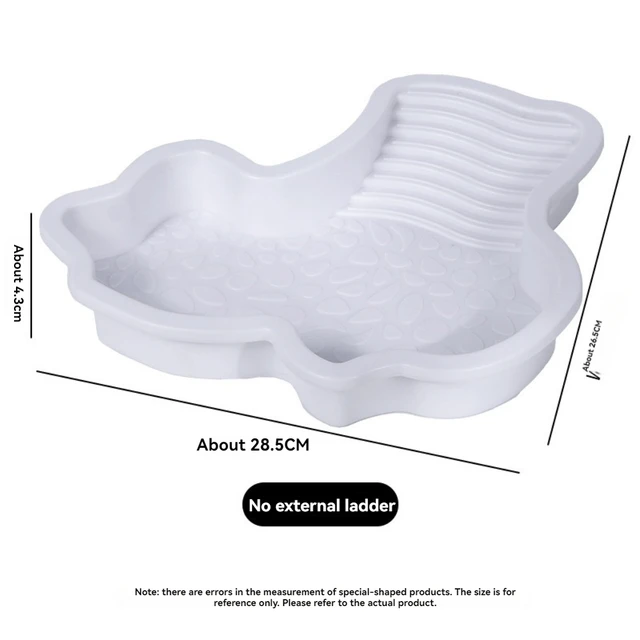 Reptile Bathing Pool Reptile Feeding Dish Water Bowl with Ramp Aquarium Ornament for Snake, Turtle, Bearded Dragon, Lizard Bath 4