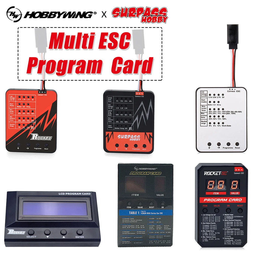 Scheda Programma Per Rocket Turbo Ts160 Hobbywing Xerun Ezrun Quicrun Surpass Esc