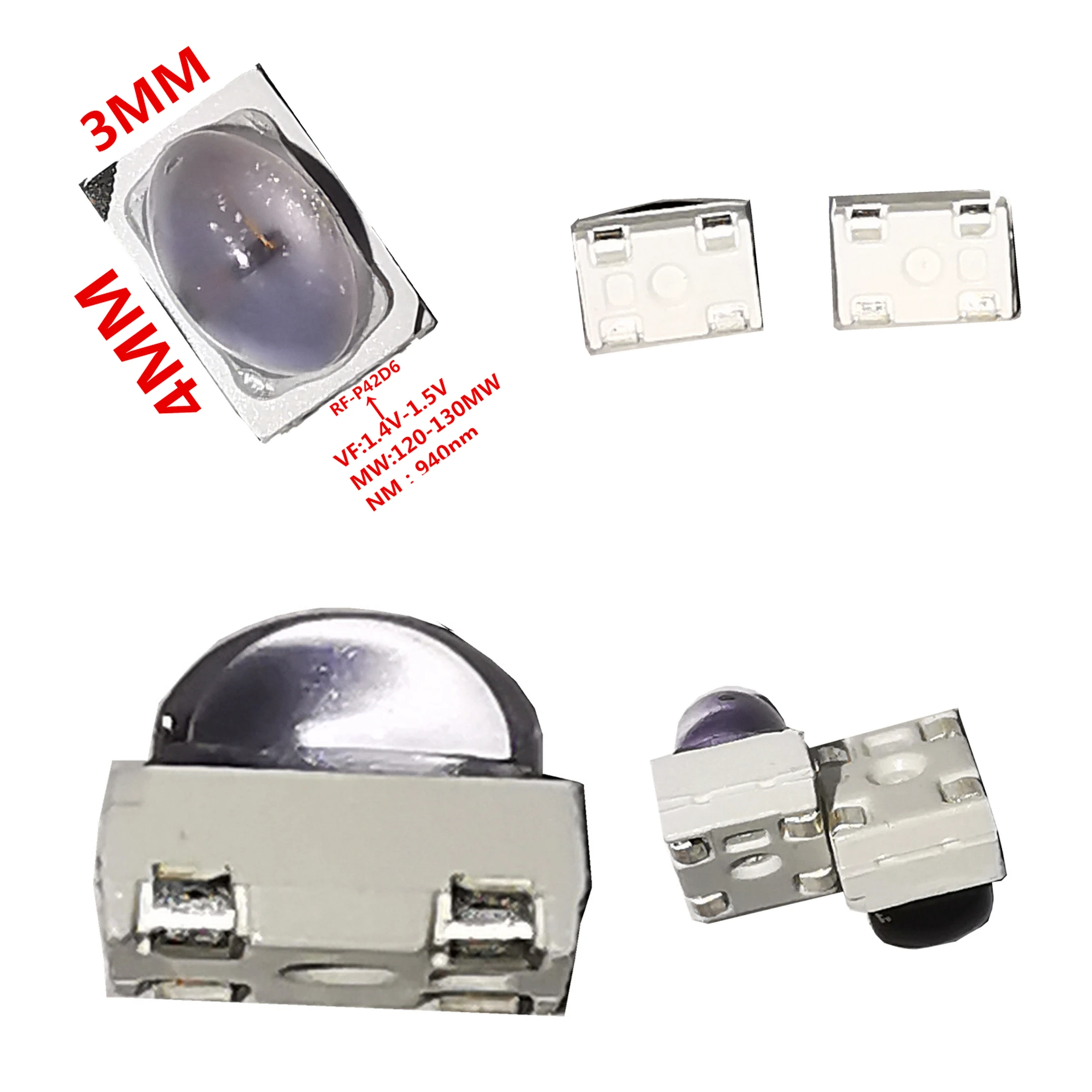 

200PCS 4030 High power infrared 3MM-5mm IR Infrared LED 940nm Lamp Transmitting Tube Emitting Diode High Power