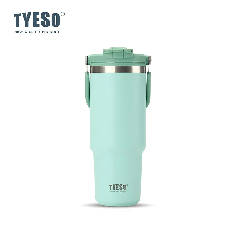 Tyeso garrafa térmica de grande capacidade, copo de vácuo, bebida dupla, caneca de café, copo de gelo de aço inoxidável, garrafa de carro, retenção quente e fria 11
