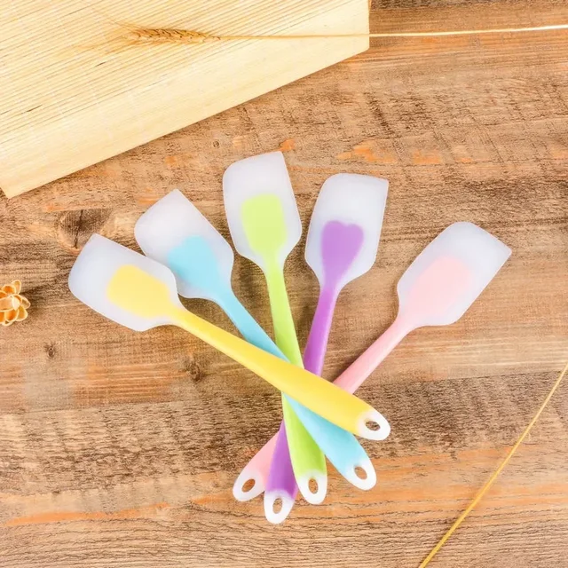Silicone Spatula Cream Butter Cooking Baking Spatula Heat Resistant Utensils Scrape Decorator Translucent Kitchen Baking Tools 4