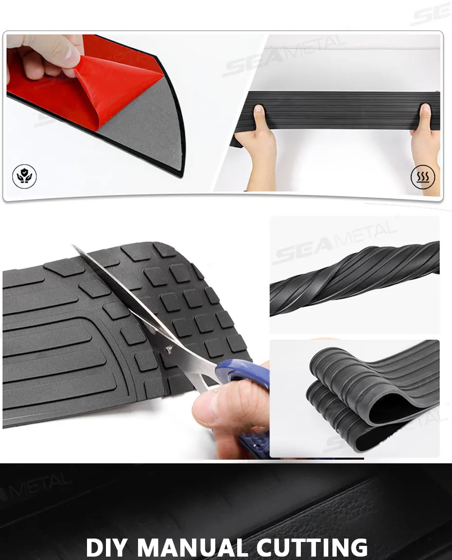 Universal Rear Trunk Guard Plate Sticker Car Rear Bumper Trim Anti-Kicked Scratc