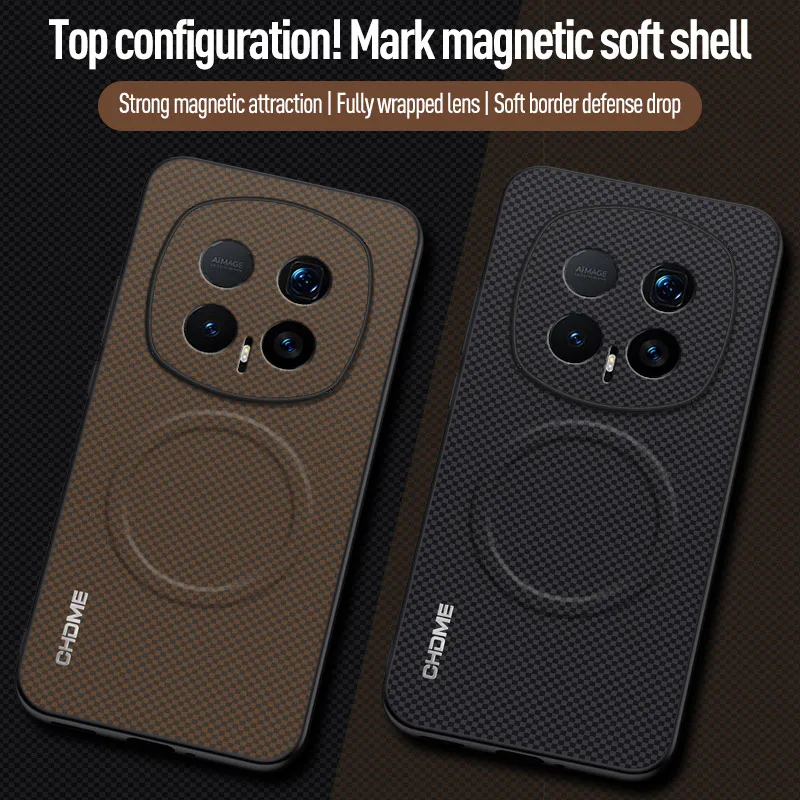 Enhanced Protective Back Cover with Soft Edge & Magnetic Design - Textured Finish