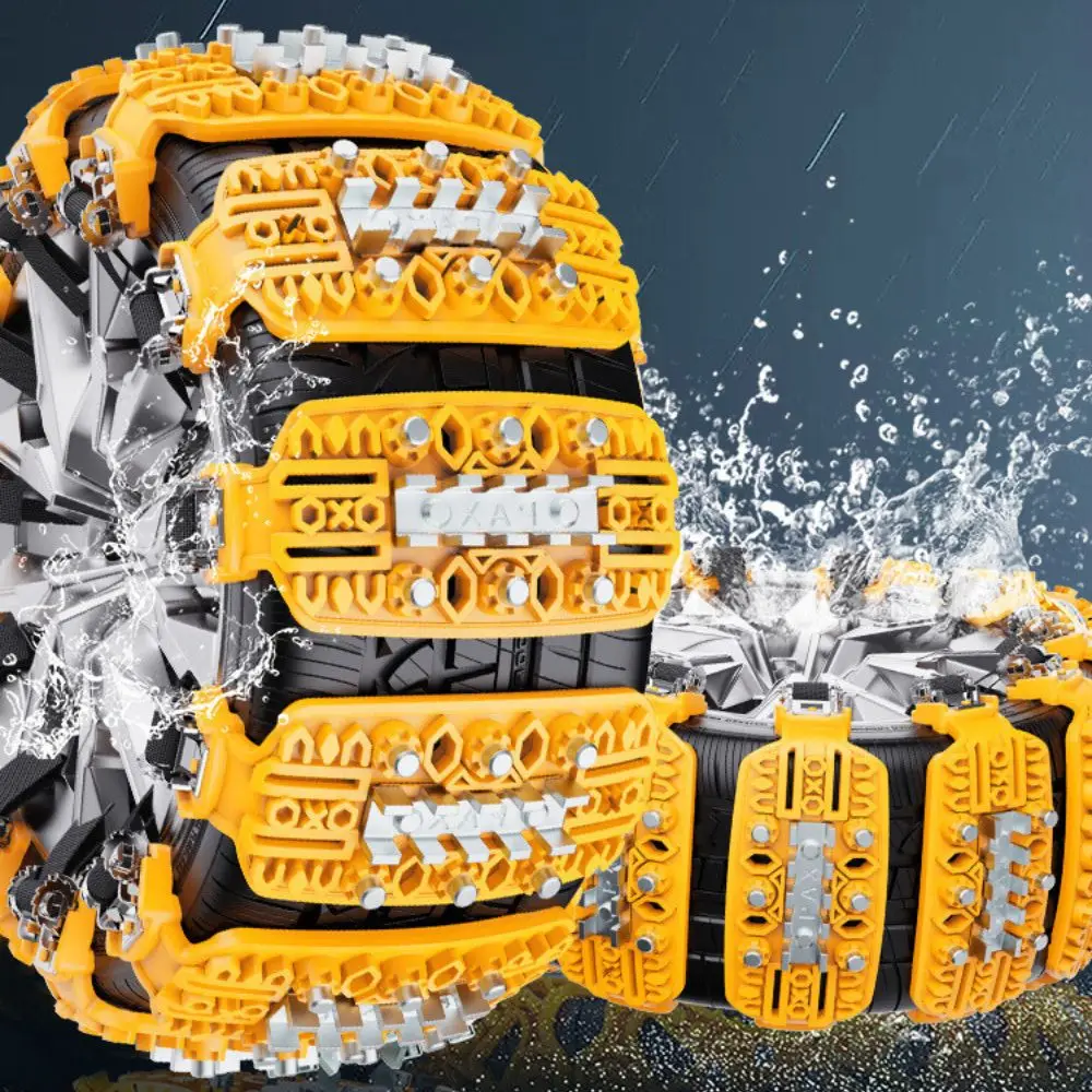 WZAUTO High Quality Manganese Steel Iron Universal Rubber Winter Mud Escape 6-10pcs Car Anti-skid Tire Wheels Snow Chains