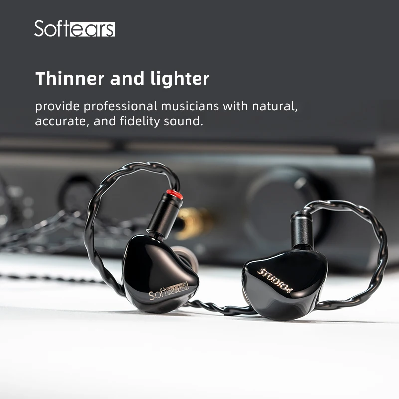 Softears STUDIO 4 4BA Driver 3-Way In-ear Monitor Earphone IEM Wired Earbuds 0.78mm Detachable OFC Cable Headset 3