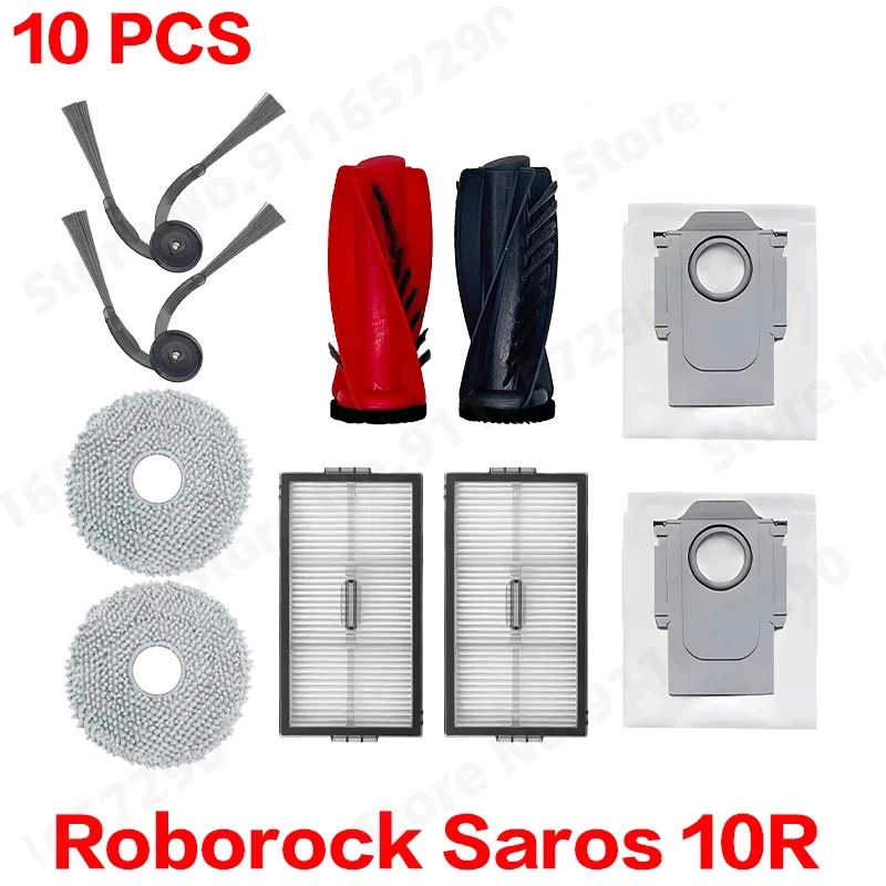 Roborock Vacuum Cleaning Accessory Kit: Spare Parts, Brushes, Filters, Mop Cloths & Dust Bags