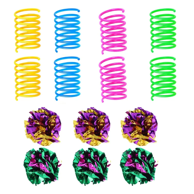 

for Cat Spring Interactive Mixed Color Balls with Rustle Sound for Cats Durable Rustle Sound Crinkle Drop shipping