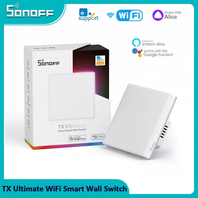 Sonoff Tx Ultimate Wifi Smart Wall Switch Eu Standard Full Touch Panel Light Switch Cover Sostituibile Alexa Google Home Alice