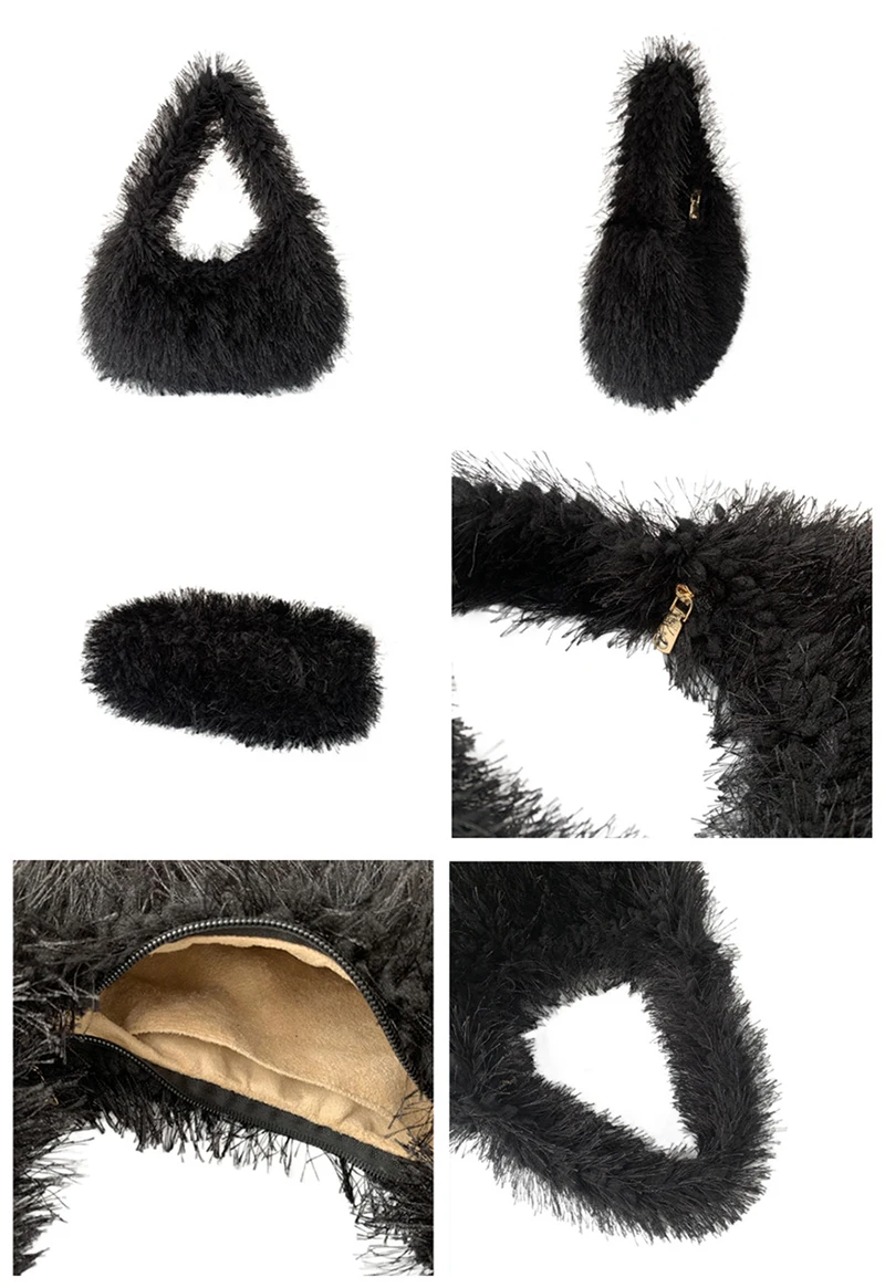 Bolsos de mano bonitos de invierno en color caramelo para mujer, estilo kawaii, de piel sintética, estilo gótico Y2K, para festivales, para hombro y axila.