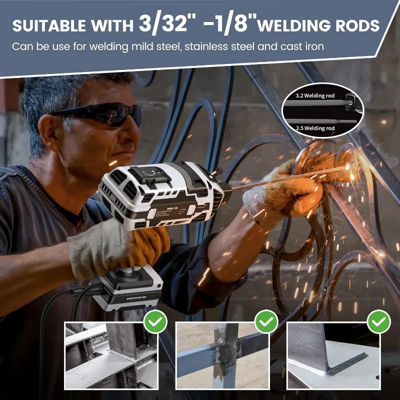 Portable Welding Machine 110V Handheld Welder with IGBT Inverter 6 Variable Current Adjustment Portable ARC Welder Gun Fits