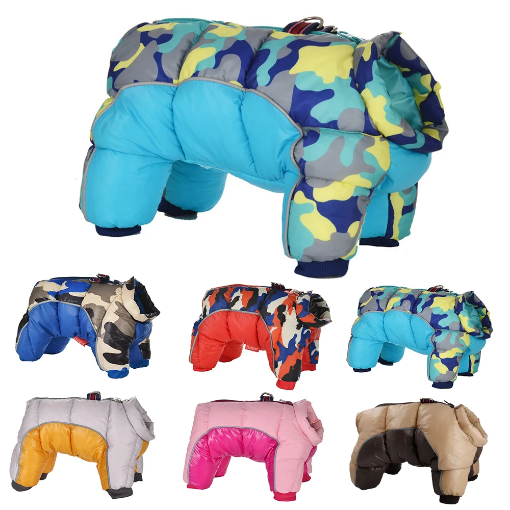 Winter Warm Dog Clothes For Small Large Dog Reflective Waterproof Thicker Pet Puppy Jacket Coat French Bulldog Chihuahua Costume
