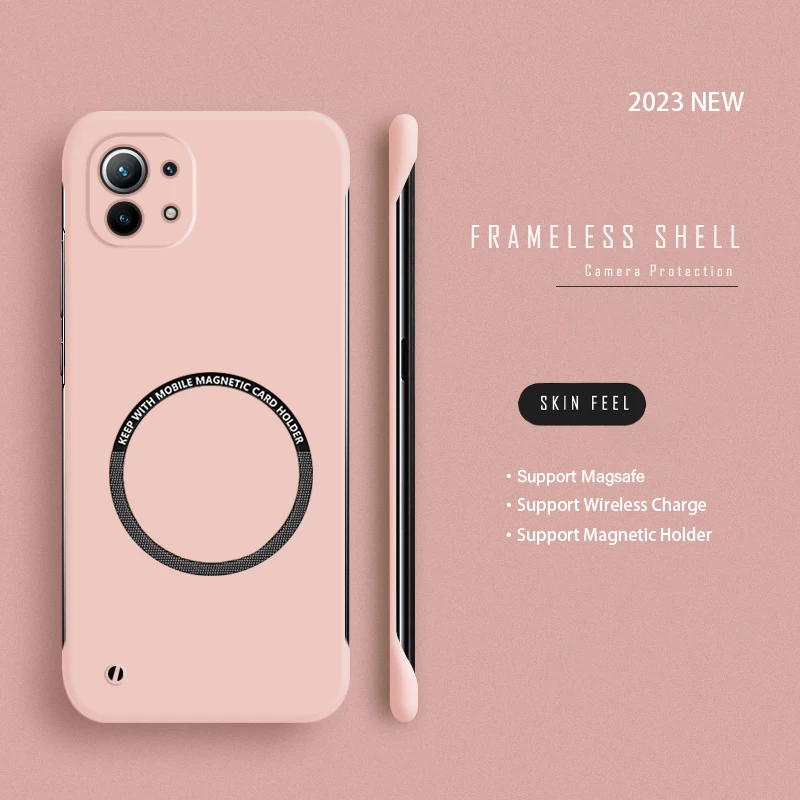Matte Thin Frameless Magnetic Phone Case with Magsafe Compatibility