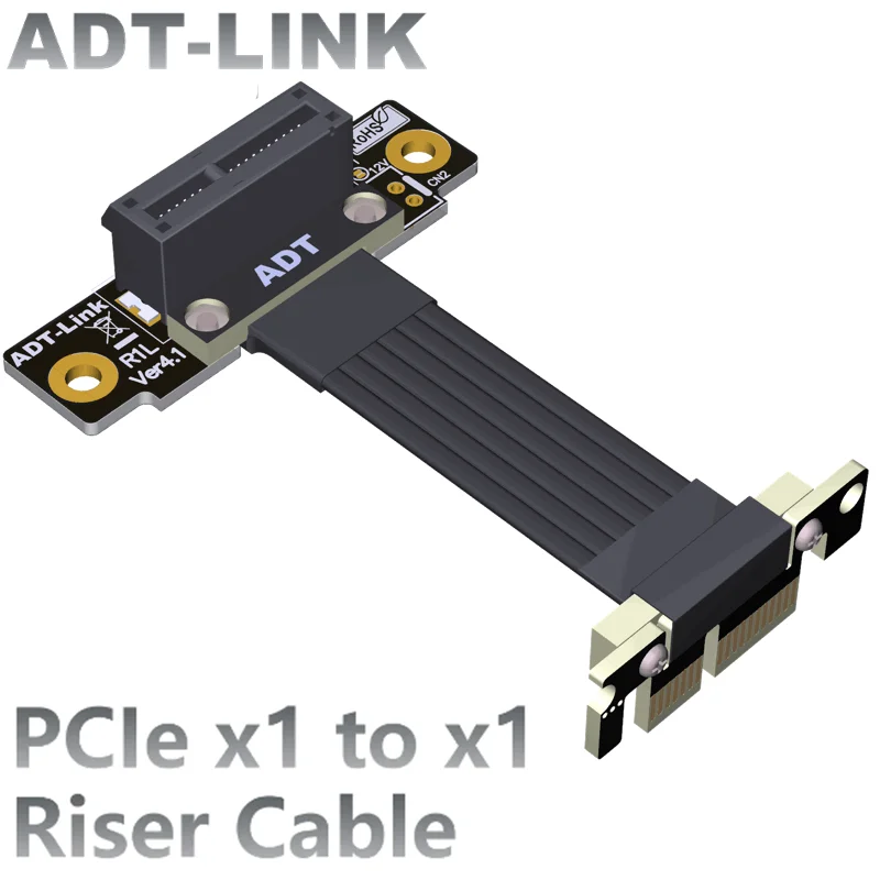 

Адаптер ADT-Link Dual 90 °, прямоугольный PCIe от 4,0x1 до x1, кабель подъемника 4,0, 16 ГБ/бит/с, высокоскоростной PCI Express 1x, графический удлинитель GPU