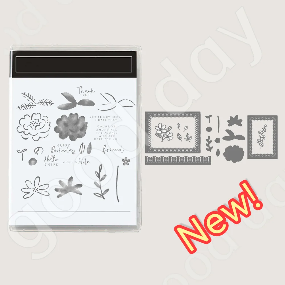 

2023 New Flowers Balloons Aircraft Vase Clear Stamps or Metal Cutting Dies Sets for DIY Craft Making Greeting Card Scrapbook