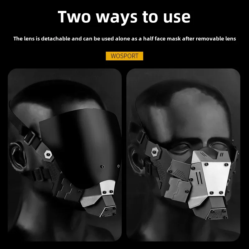 Cyberpunk Mask Science Fiction Functional Mechanical COS Role-playing Mask Full Face Technology Sense