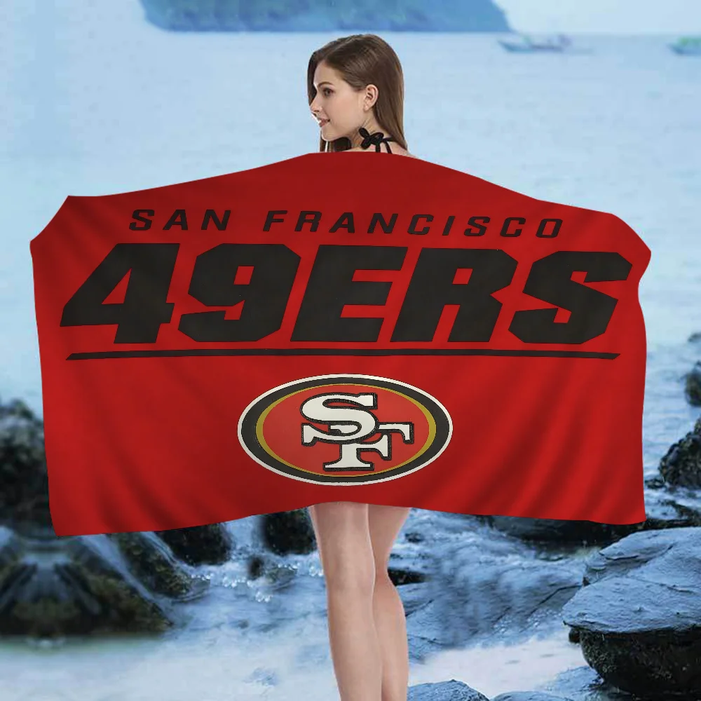 San Francisco 49er Team Big Microfiber Beach Towels Quick Dry Towel Sand Beach Towels Pool Towel for Travel Swim Pool Yoga