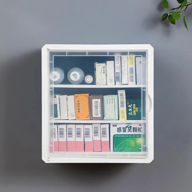 Armoire à médicaments multicouche portable, boîte de rangement en plastique  multifonctionnelle, trousse de premiers soins d'hôpital et de pharmacie -  AliExpress