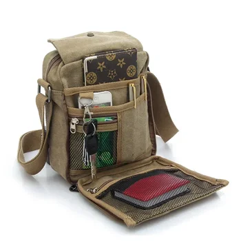 2024 men's bags Canvas bag fashion men messenger bags high quality brand bolsa feminina shoulder bags Shoulder strap handbags 1