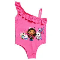 Gabby's Dollhouse Swimwear Kids One Piece Swiming Outifts Baby Girls Gabby Cats Swimsuits Children Bathing Suits Bodysuit & Cap 5