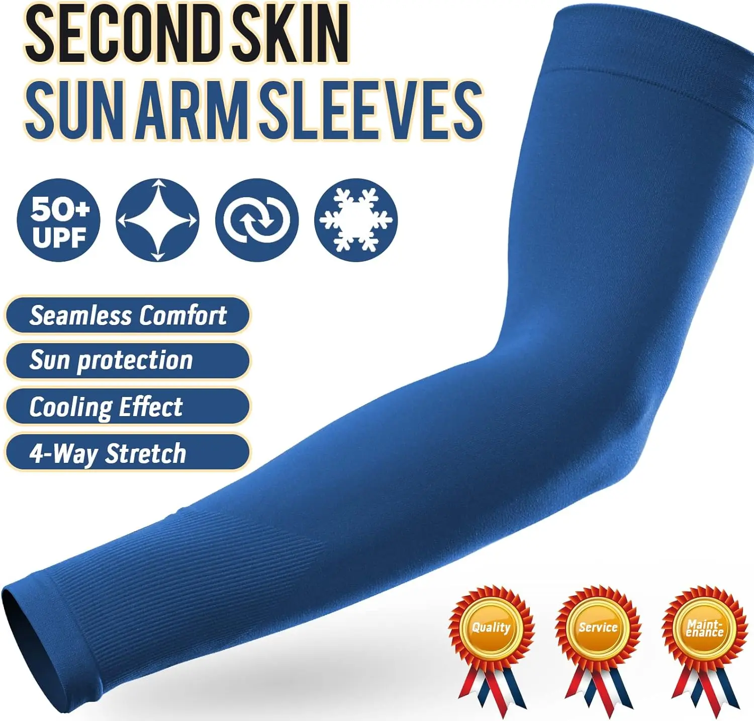 2Pcs Unisex Cooling Arm Sleeves Cover Sports Running UV Sun Protection Outdoor Men Fishing Cycling Quick Dry Arm Warmer 3