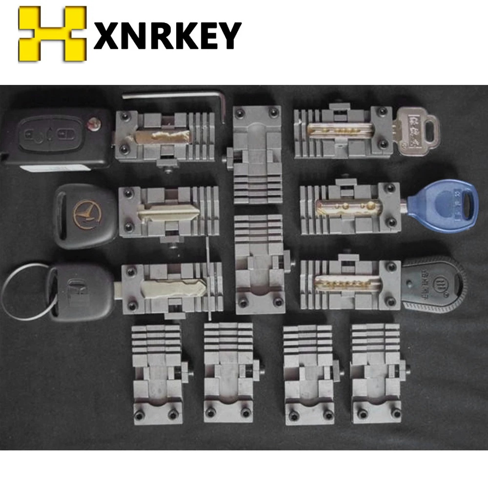 XNRKEY 2pcs/lot Universal Key Machine Fixture Clamp Parts Locksmith Tools for Key Copy Machine For Special Car Or House Keys universal cloning key fob remote control with 4 keys 12v 27a battery 433mhz rf for garage door gate car copy code free car tool