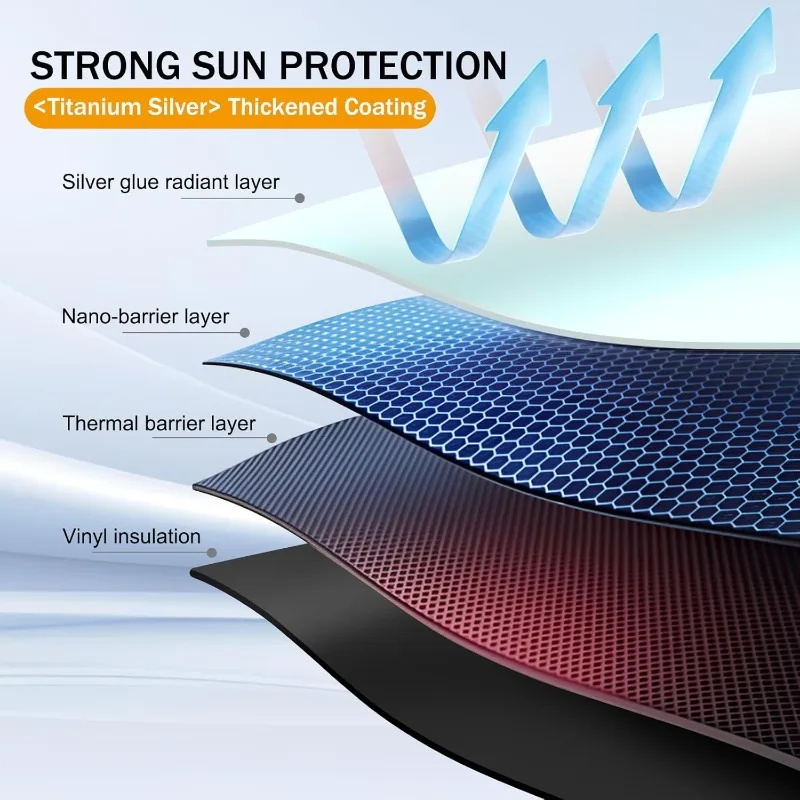 Premium Windshield Sun Shade: UV Blocking Sun Visor for SUV and Crossover Front Windows