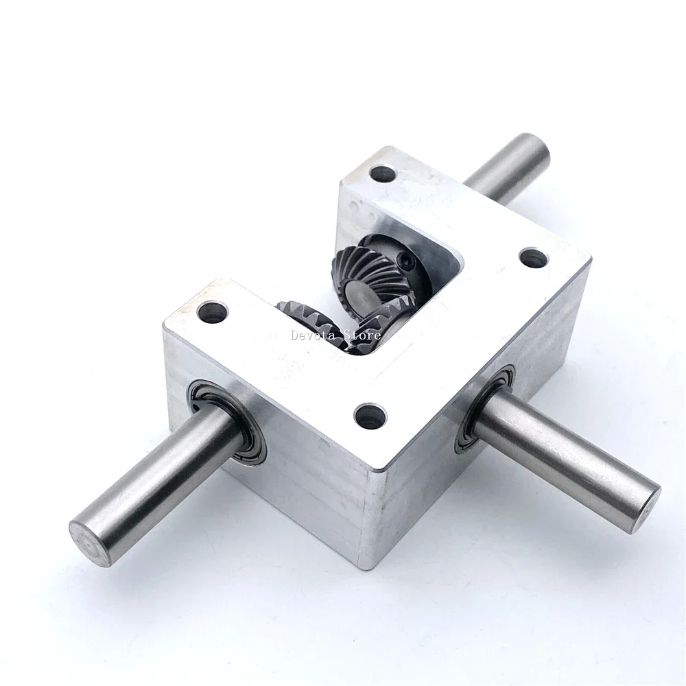 Differential Assembly Gearbox 90 Degree 1:1 Spiral Bevel Gear 6/8/10mm Coaxial Small Corner Device