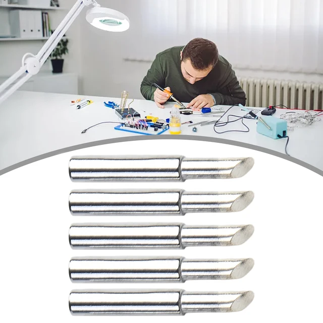 5Pcs Löten Tipps 900M-T-5C Reinem Kupfer Schweißen Spitze Für Dicke Terminal Platten Power Werkzeuge Ausrüstung Teile – Bild 4