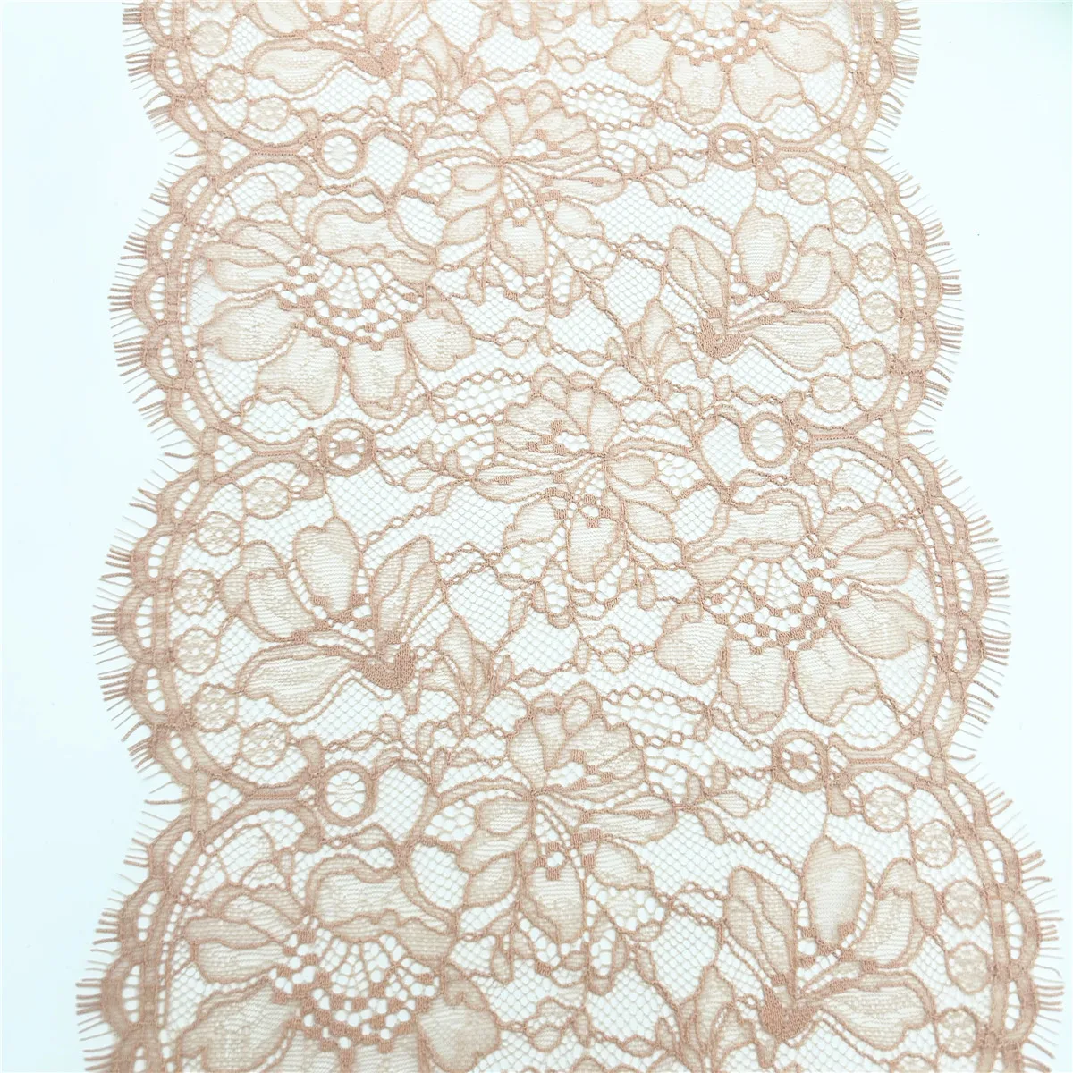 3y/Lot Width 21.50cm Dark Skin Underwear Lace Eyelash Trim Lingerie Sewing Craft DIY Apparel Fabric Bra Lace Non-Elastic 4