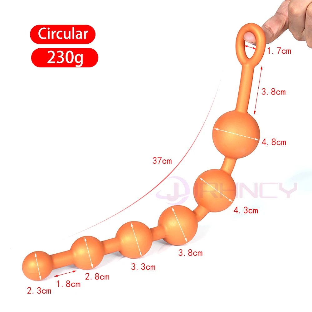 Anal Beads Sex Toys Men Women Anal Plug Liquid Silicone Soft Butt Plug Anal Dilatation Training Beginners Anal Balls Gay Sex Toy