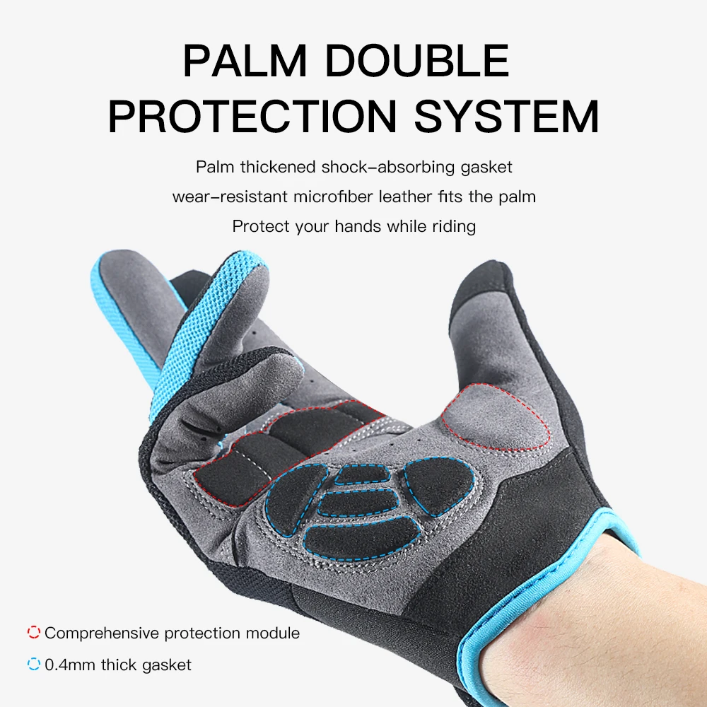 Autumn Winter Outdoor Bike Cycling Gloves Full Finger Touchscreen Anti-slip Shock Wear Hiking Running Motorcycle Gloves Men