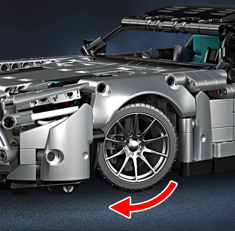 PlaneteJouets.com Silver Amg Gt compatible avec briques LEGO Technic