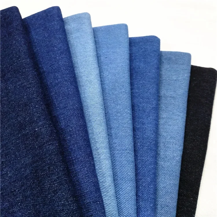 Pure Cotton Denim Fabric 10oz Twill Woven Washed Children's Outerwear Bagging Material Soft Comfortable Breathable Durable