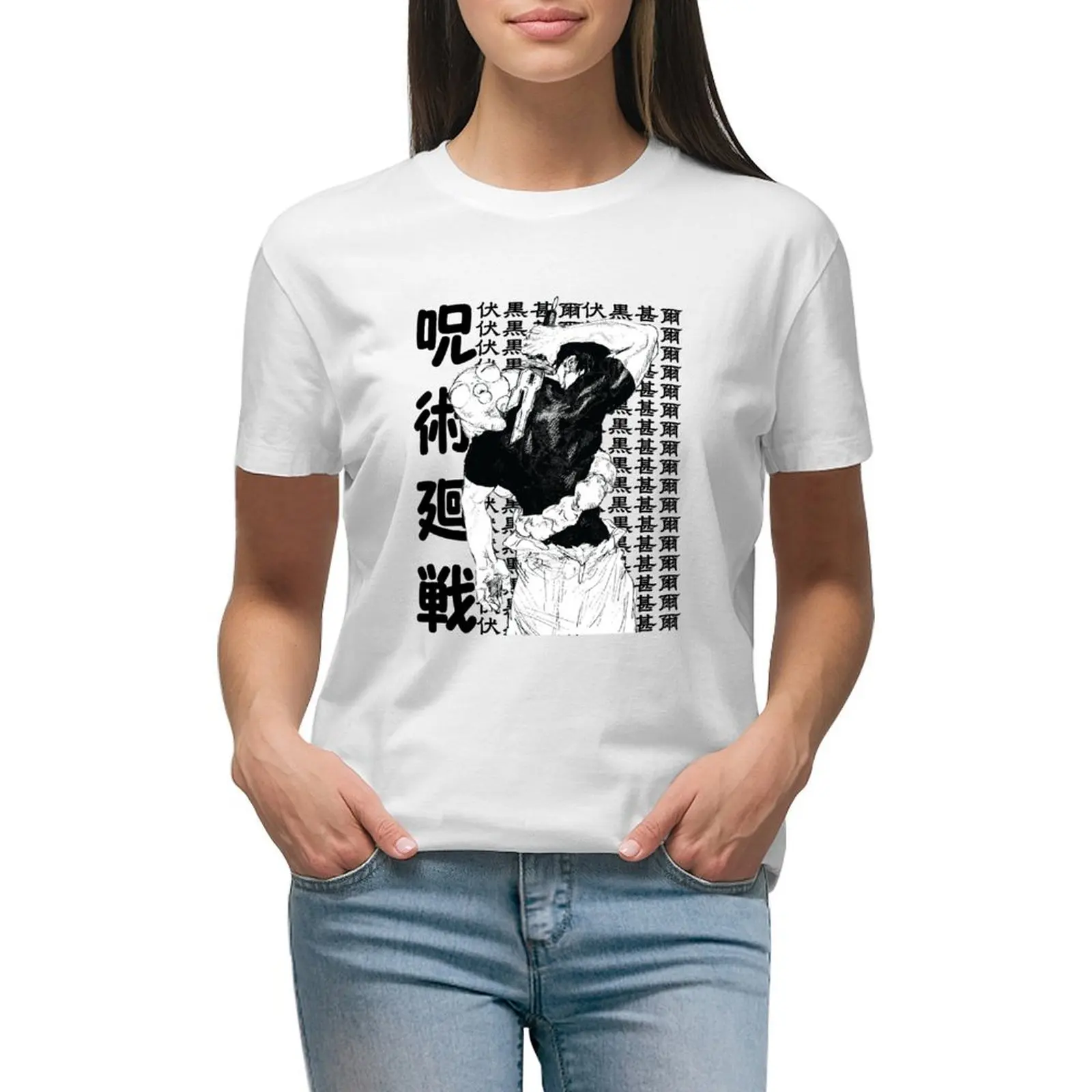

toji jujutsu T-shirt plus size tops lady clothes oversized tshirts woman