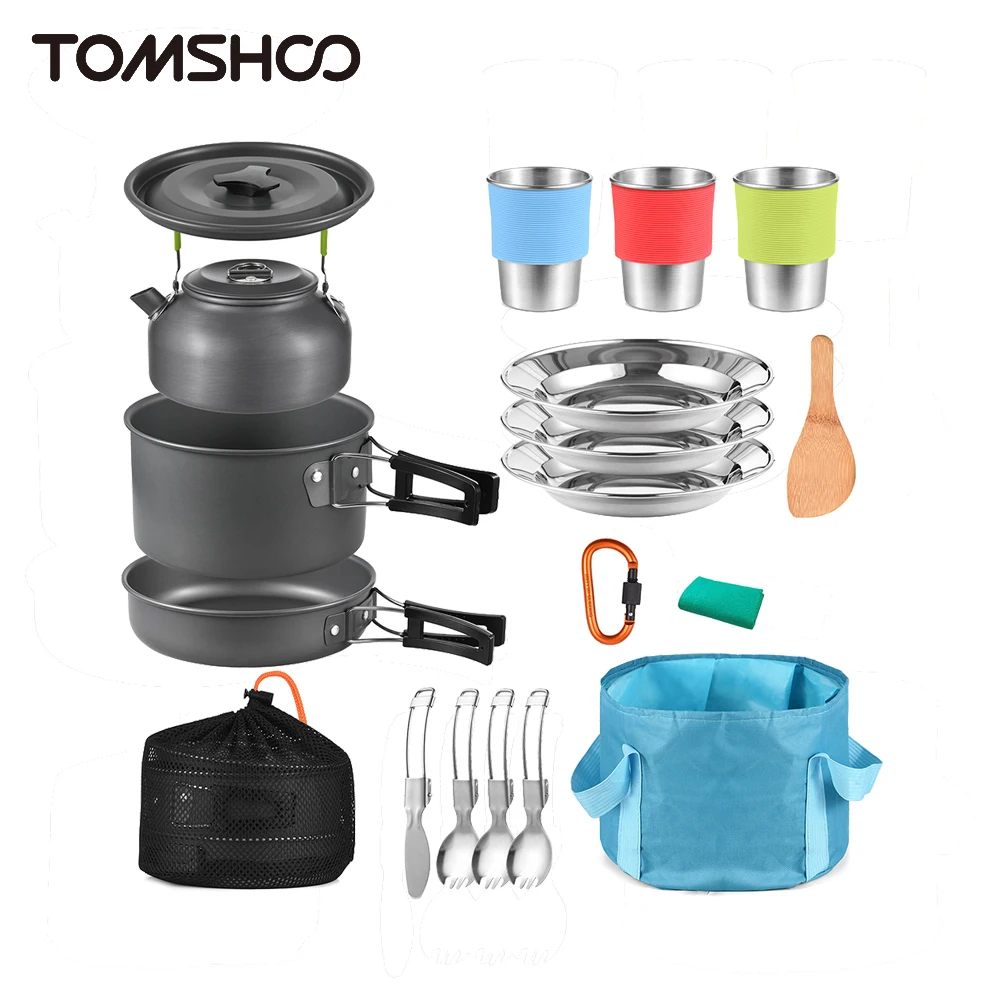 Set Da Cucina Da Campeggio MalloMe - 10 Pezzi Leggeri E Compatti Per Escursionismo E Zaino - Foto 4