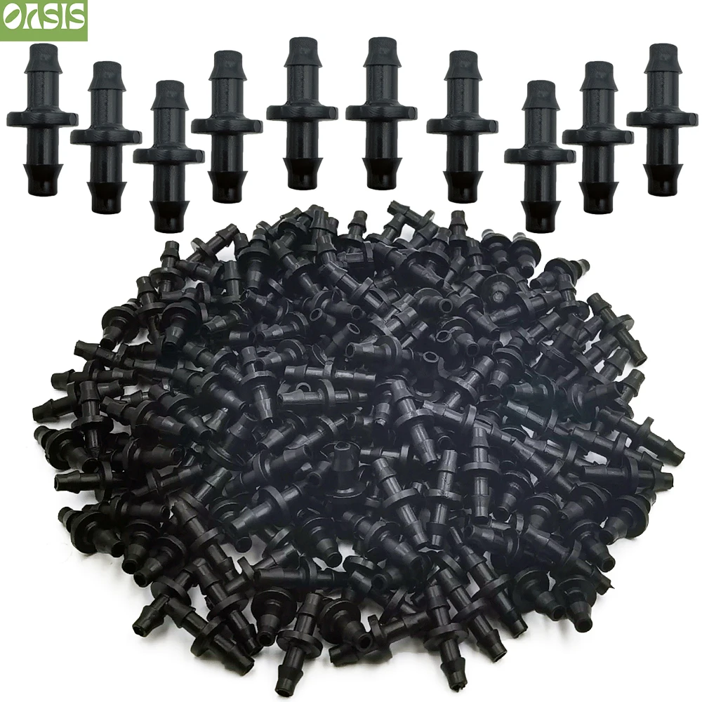 20/50/100PCS 1/4'' Barbed Coupling 4/7mm Hose Tubing Micro Flow Drip Irrigation Watering Straight Connectors Fittings