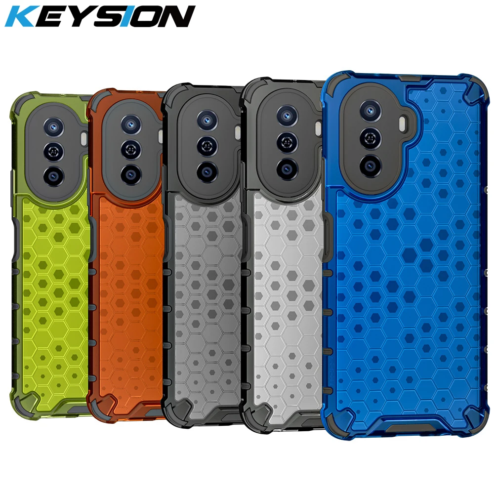 Shockproof Phone Case For Huawei Nova Y70 Transparent Honeycomb_voghion.com
