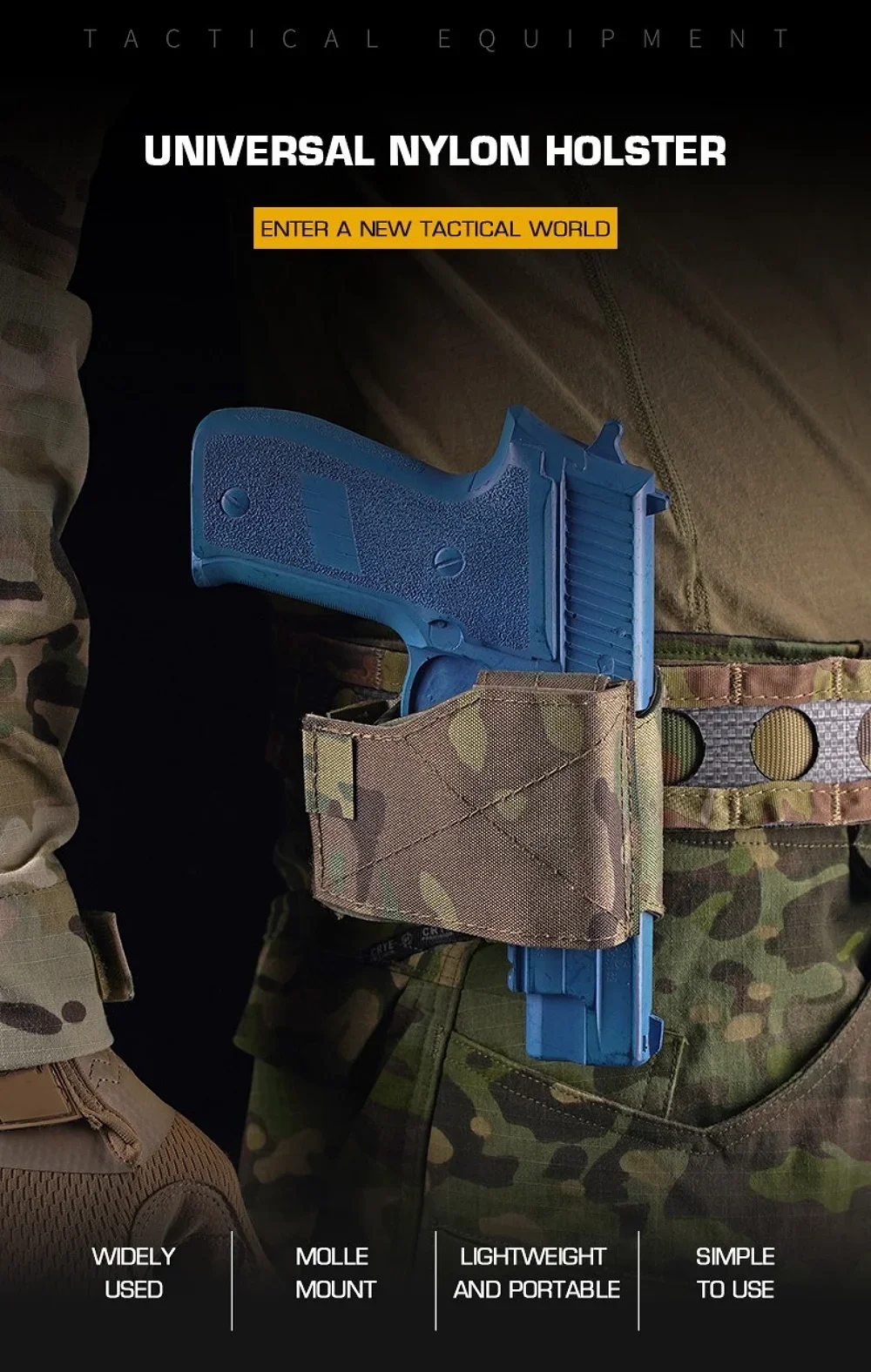 

Tactical Pistol Holster Adjustable Universal Quick Pull Holsters MOLLE Belt Tactical Military Vest Outdoor Hunting Airsoft Gear