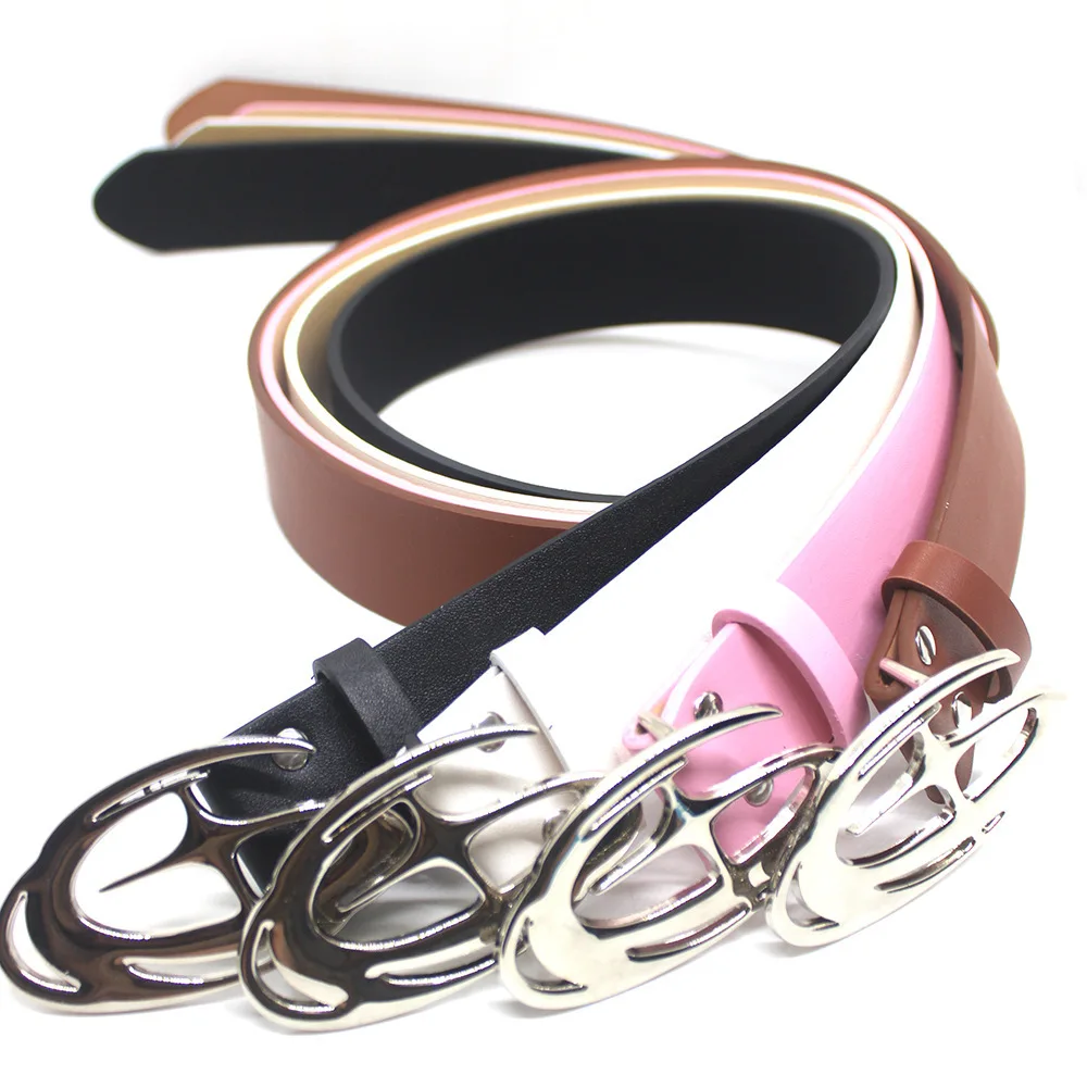 IEFB New Trendy Belt Abstract Three-dimensional Cross Star Design Buckle Waistband Jeans Skirt Accessories Fashion Belts 9W490