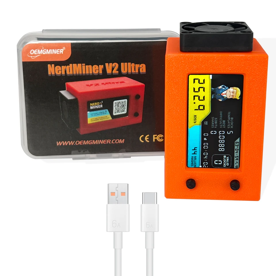 Bitaxe Miner Minero Bitcoin NerdMiner V2 Edición Trump - 250KH/s Para  Coleccionistas Nerd Miner Review
