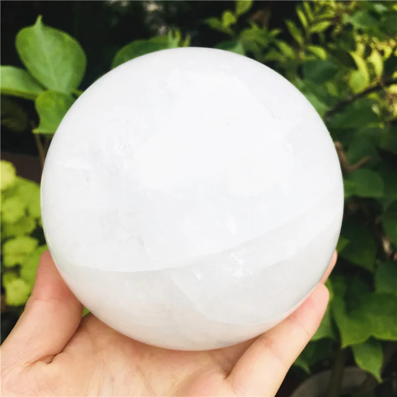 4-10cm Natural white calcite crystal ball Stone ball home decoration gem voodoo reiki spiritual healing 4