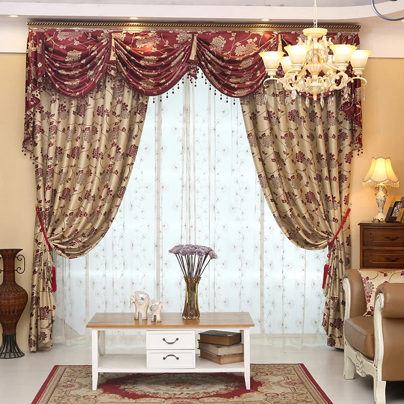 

Modern Style Luxury Window Curtains, Shading Drape for Living Room, European Wedding Decor, Decorative Blackout Curtain