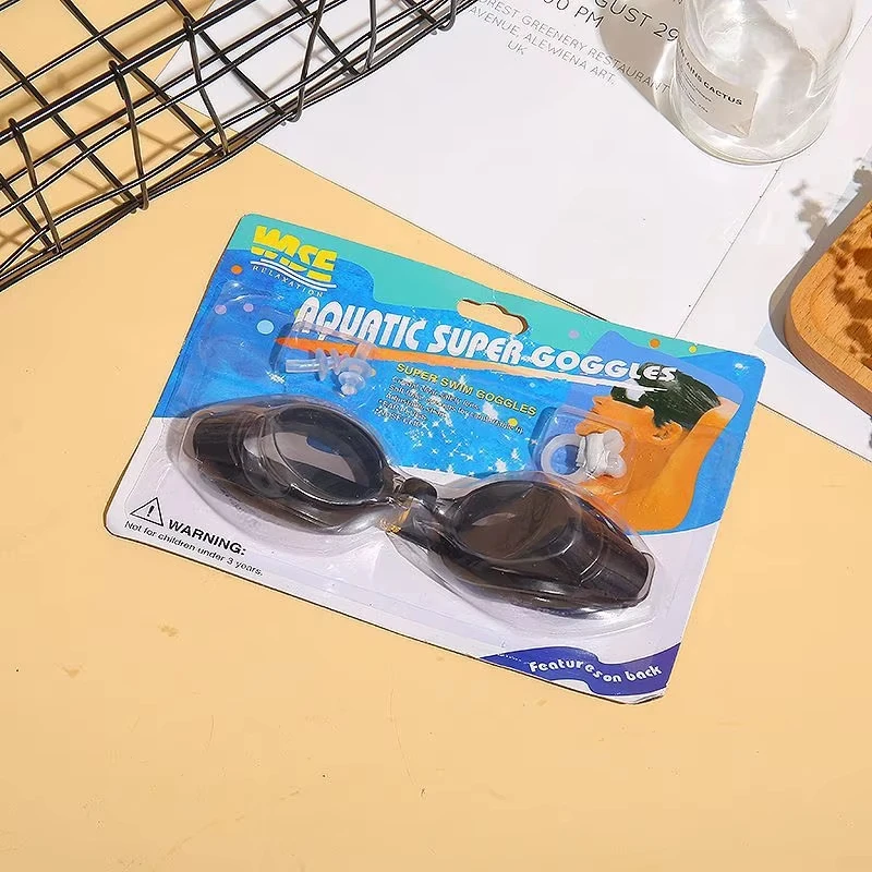 Summer Goggles For Children Unisex Hd Waterproof Anti-Fog Goggles Cardboard Packaging Cheap Swimming Glasses 6