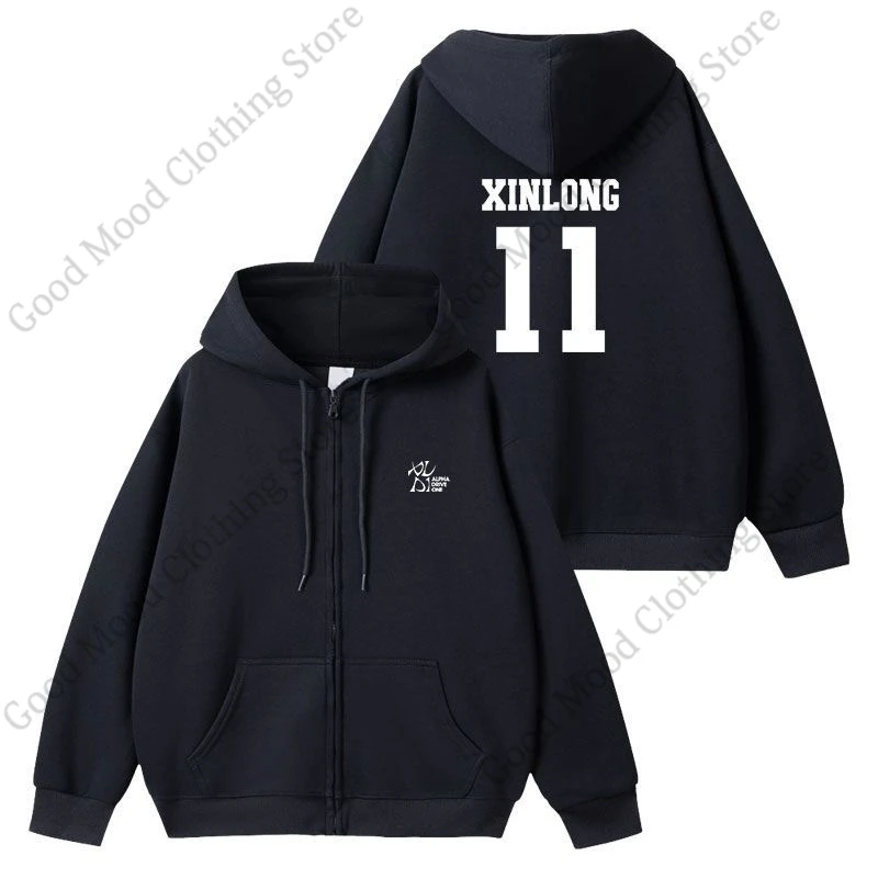 ALPHA DRIVE ONE Zipper Hoodies Kpop Fashion ALD1 Letter Print