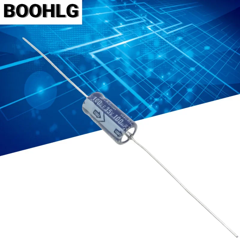 10PCS nichicon imported Nikon filter capacitor horizontal axial polarized electrolytic capacitor 35v 100uf 8X16mm electrolytic capacitor aluminum electrolytic capacitor